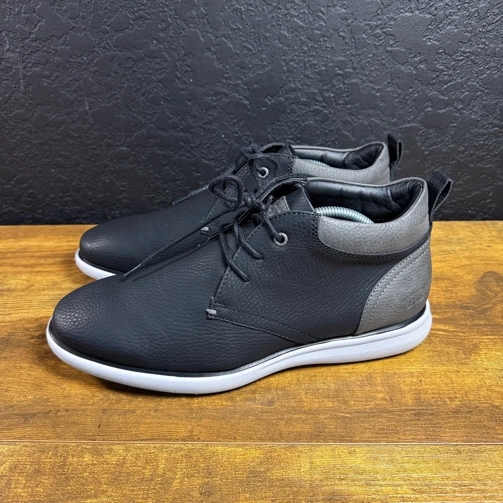 G.H. Bass 71340024A Black Grey Textile Chukka Sneakers Mens 10.5